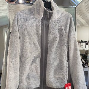 New women north face fuzzy fleece jacket